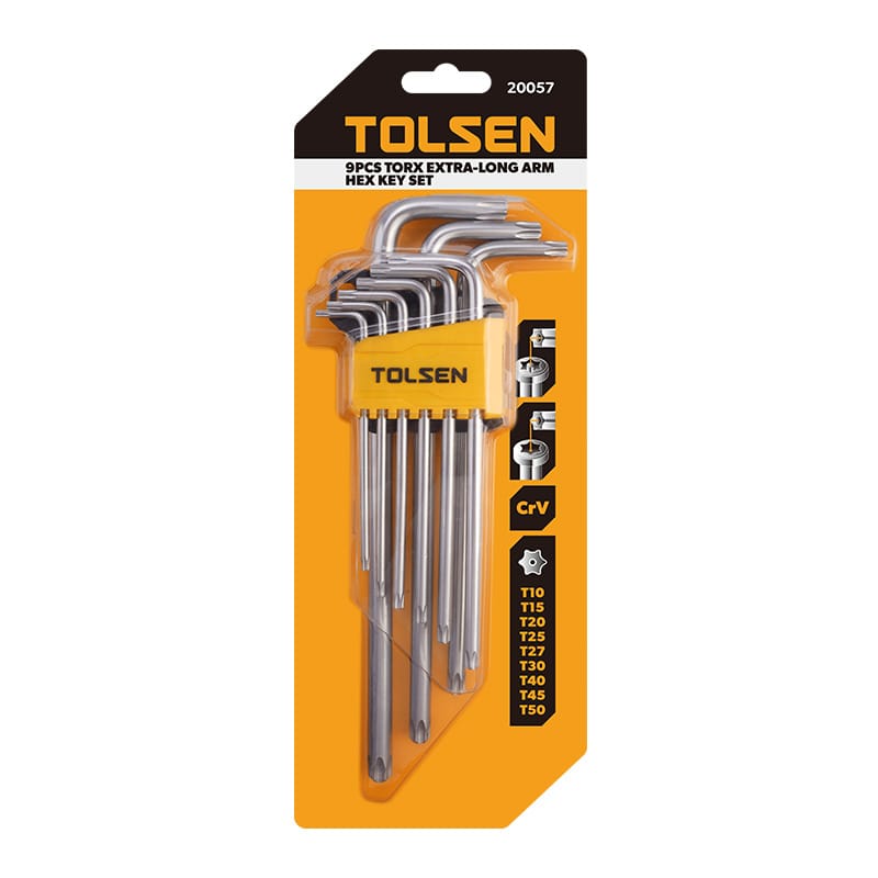 9PCS TORX EXTRA-LONG ARM HEX KEY SET thumbnail 5