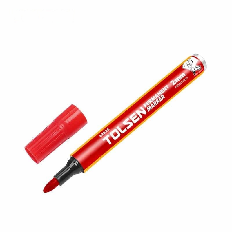 PERMANENT MARKER, RED - PAINTING & MASONRY TOOLS - AGC Tools Ghana